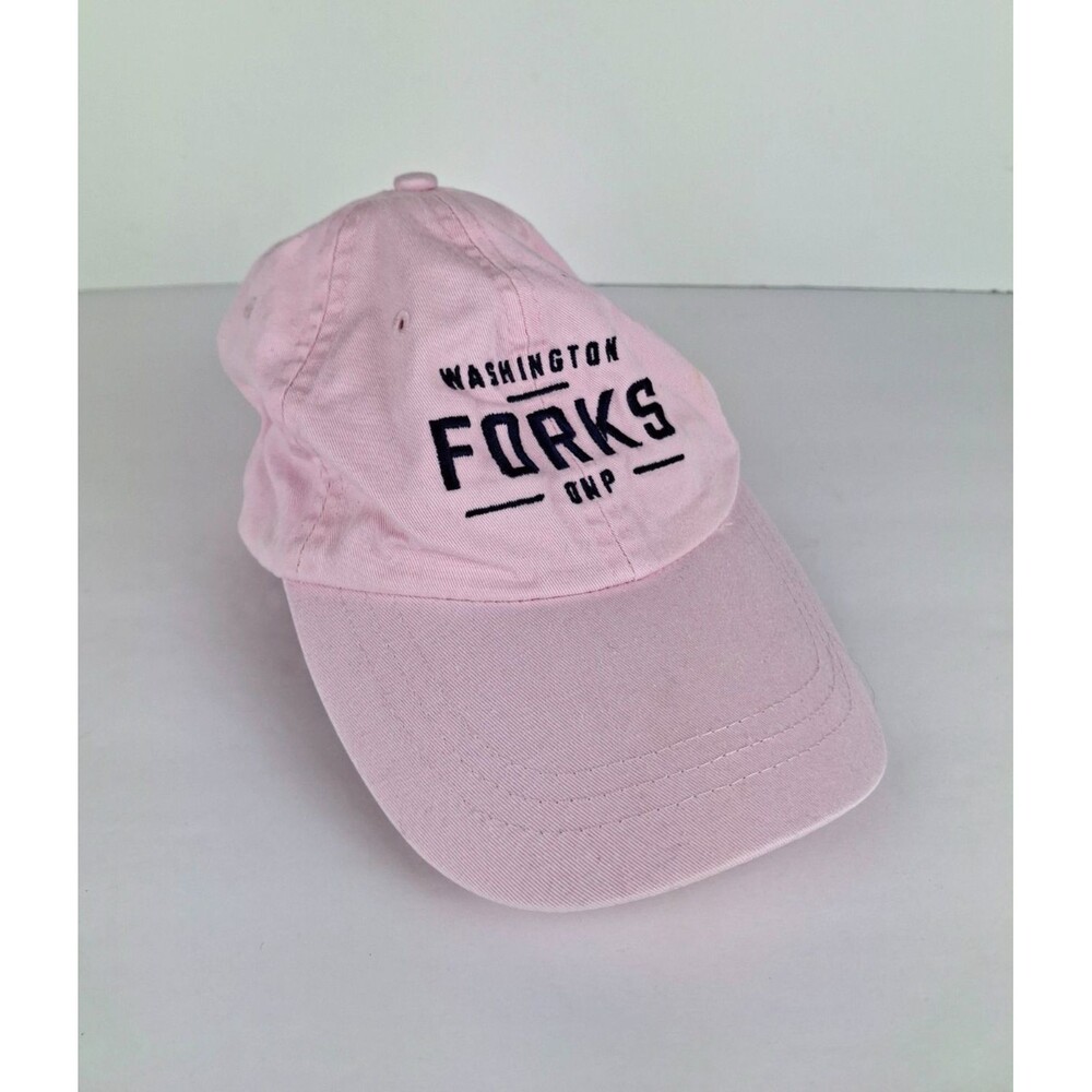 Pink Forks Washington Embroidered Adjustable Baseball Hat Cap One Size Fits Most